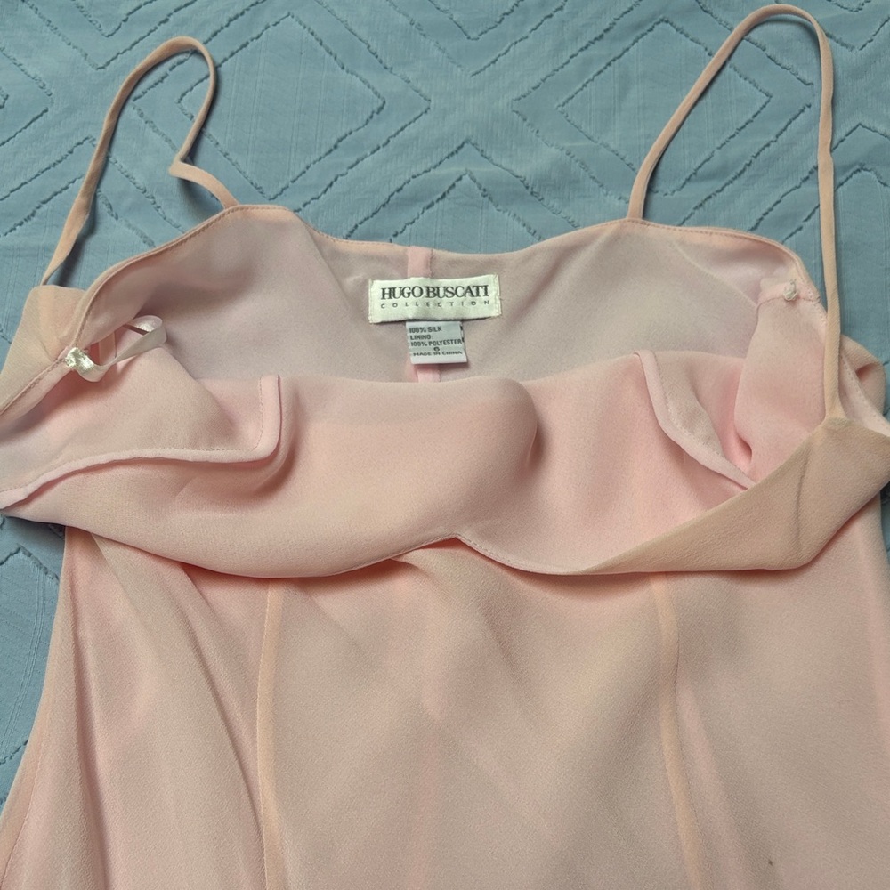 Elegant Silky Pretty in Pink Slip Dress, flows while you walk! Comfy soft sexy! - Picture 5 of 6
